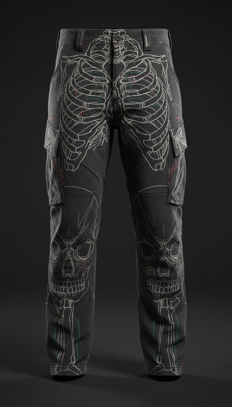 Tactical Cargo Pants Anatomical Motif