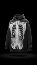 Oversized Hoodie With X-Ray Chest